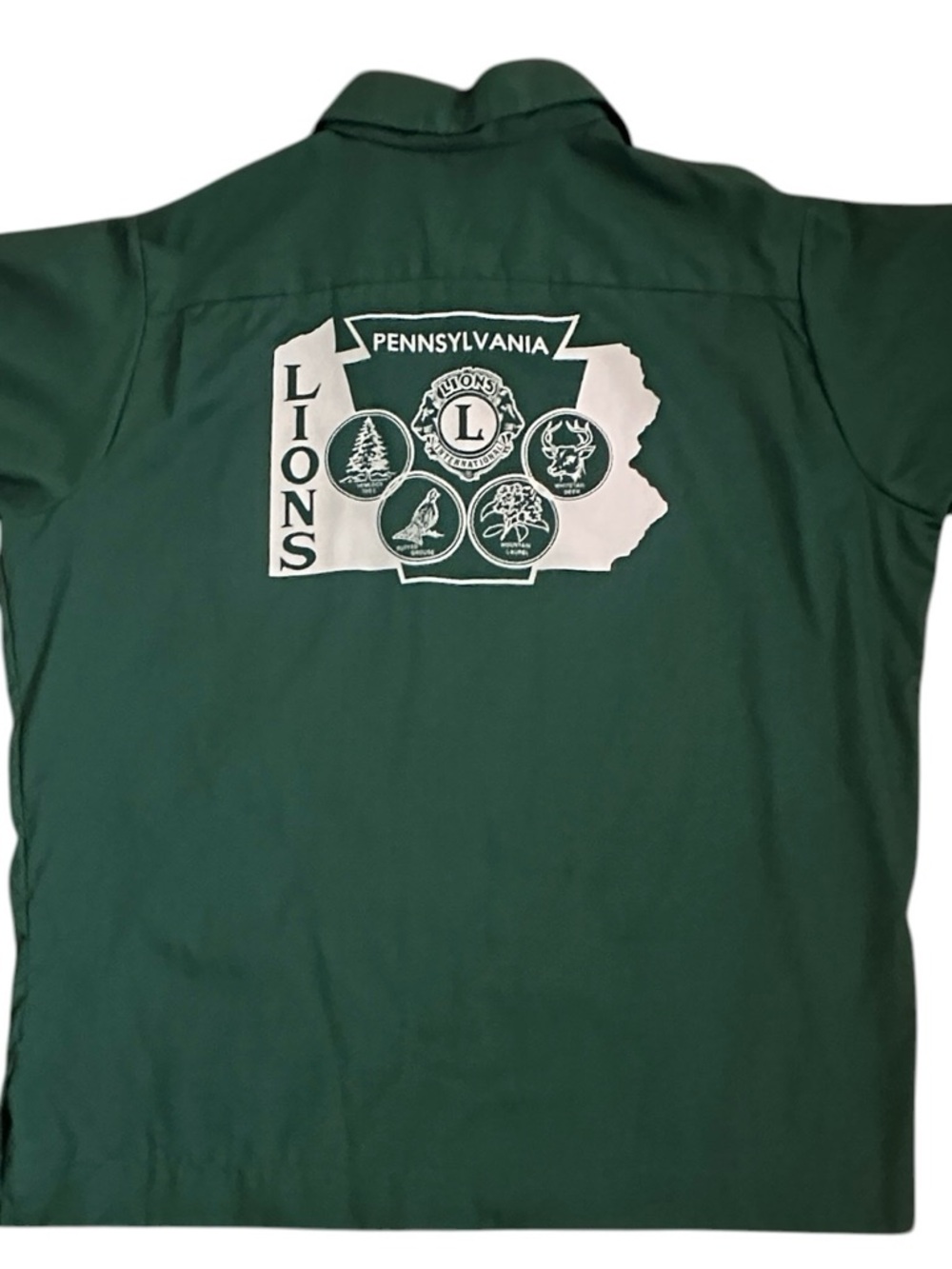 Pennsylvania Lions Green Short Sleeve Button-Down Shirt